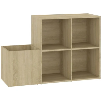 Image of vidaXL Hall Shoe Cabinet Sonoma Oak 105x35.5x70 cm Engineered Wood