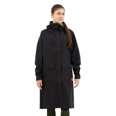 Image of Fjallraven 14500131 550 Vardag Rain Parka W Jacket Women&#039;s Black Size S