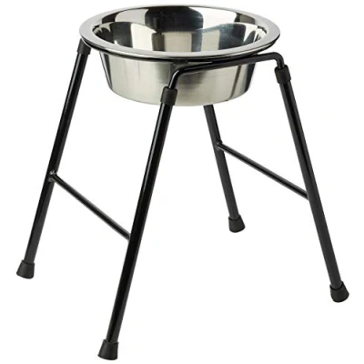 Image of Classic Pet Products Single Feeder High Stand with 1600 ml Stainless Steel Dish, 300 mm Tall
