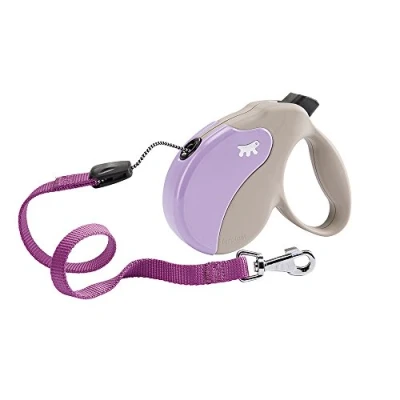 Image of Ferplast Retractable Dog Lead Extendable Leash AMIGO Cord S, Cord, 5 m, Max 15 kg, Lilac