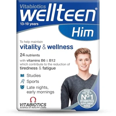 Image of Vitabiotics Wellteen Him Original Tablets, 30 Count (Pack of 1)