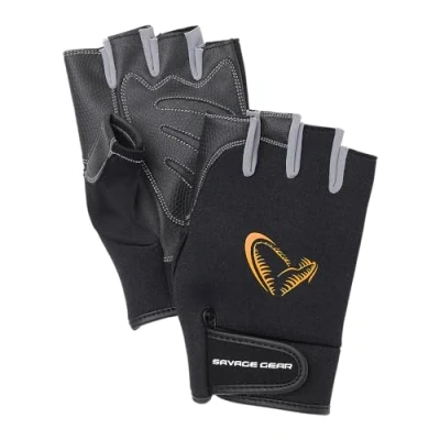 Image of Savage Gear Neoprene Half Finger L Fishing gloves