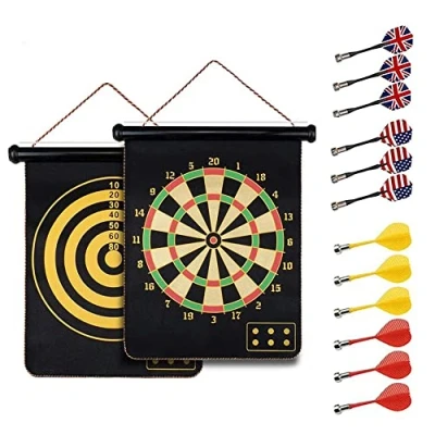 Image of HelaCueil Magnetic Safe Dartboard Ø38cm /15 inch with 12 darts for Children and Adults