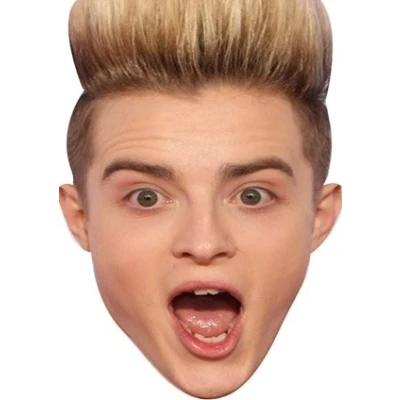 Image of FoxyPrinting Jedward John 2018 Celebrity Cardboard Party Face Mask Fancy Dress