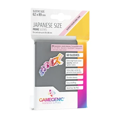 Image of Asmodee Prime Japanese Sized Sleeves Dark Gray Multilanguage (Includes Spanish)