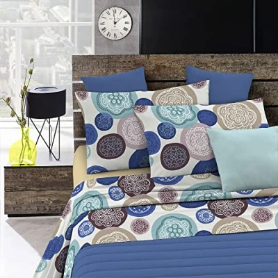 Image of Italian Bed Linen Fantasy Sheet Set in Printed Microfiber, murrine, Double