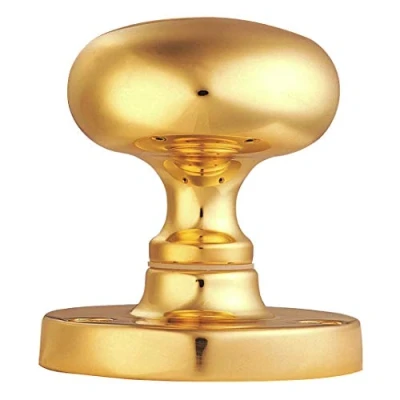 Image of Carlisle Brass M35 Victorian MORTICE KNOB Mushroom OTL (Polished Brass), Gold