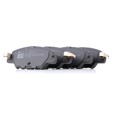 Image of KAY02648Z, KAY02648ZA, KBY62648Z Brake pad set FEBI BILSTEIN 116422 Rear Axle with acoustic wear warning MAZDA: CX 5 II, I