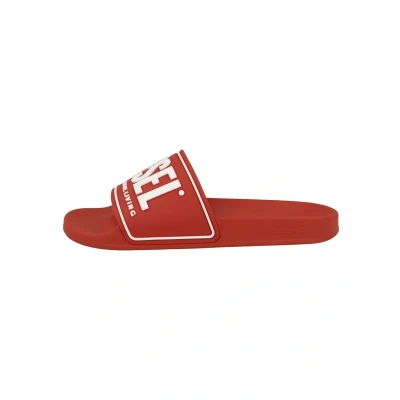 Image of Diesel SA Mayemi CC Pool slides, Men&#039;s, Size: 9.5, Red white Soft synthetic