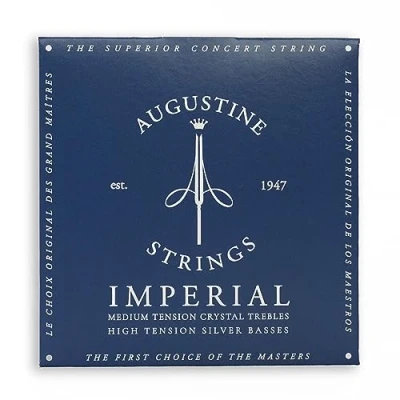 Image of Augustine 650477 &quot;Imperials Label&quot; Classical Guitar String Kit Blue high