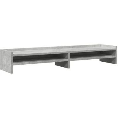 Image of vidaXL Monitor Stand Concrete Grey 100x24x16 cm Engineered Wood