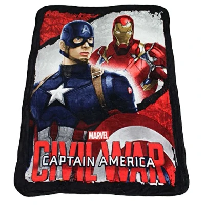 Image of Marvel Captain America Fleece Blanket Civil War Official
