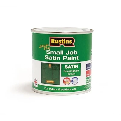 Image of RUSTINS Small Job Satin Paint Buckingham Green 250ml