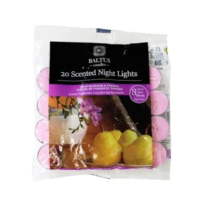 Image of Baltus 20pc Scented Tealights Night Candle Pear Blossom &amp; Freesia 8hr Burn Time