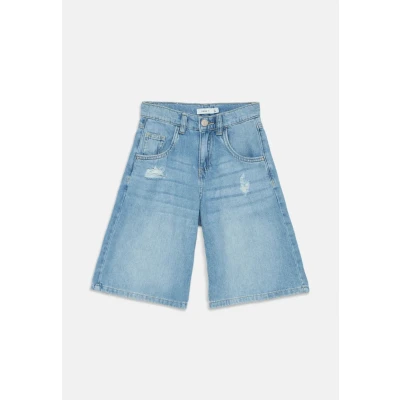 Image of Name it Nkfbella Skater denim shorts for kids, Size: 9y, Medium blue