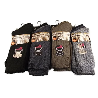 Image of Sockstack® 6 Pairs Of Men&#039;s Wool Socks, Thick Work Boot Socks With Padded Sole, 11