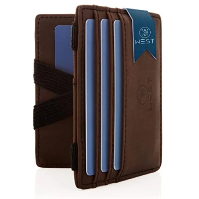 Image of West Magic Wallet with Coin Compartment + Gift Packaging Mens Wallets RFID Blocking for Men Compact &amp; Small Shield Minimalist Wallet, Cash