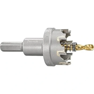 Image of Starrett Tungsten Carbide Tipped Hole Saw SM36 Sheet Metal Cutter With Arbor &amp; Pilot Drill Bit For Drilling Stainless Steel Aluminum Alloy 36 mm