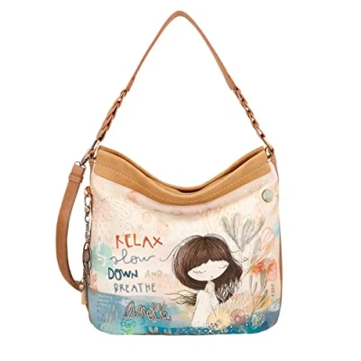 Image of Anekke Women&#039;s Bag Medium Hobo Leatherette Handbag with Handle, Shoulder and Zip Closure Mediterranean Collection Accessories Measures 35 x 32 9 cm, various