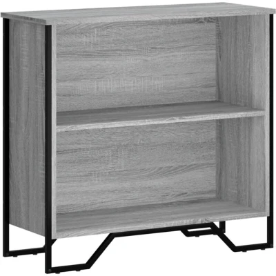 Image of vidaXL Bookcase Bookshelf Storage Cabinet Grey Sonoma Engineered Wood 74.5cm High