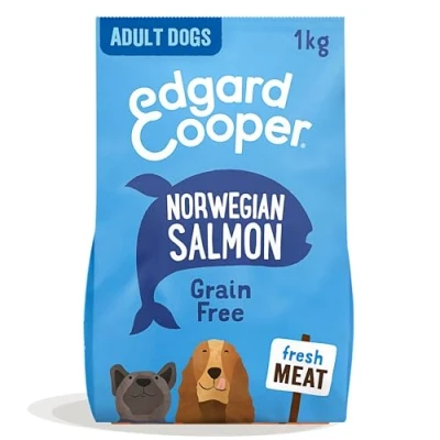 Image of Edgard Cooper Adult Dry Dog Food (Salmon, 1kg), Grain &amp; Gluten Free, Hypoallergenic, Natural Ingredients fresh meat, full of essential amino acids for healthy insides