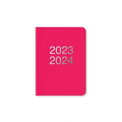 Image of Letts Dazzle A6 day to a page 2023/2024 academic diary pink