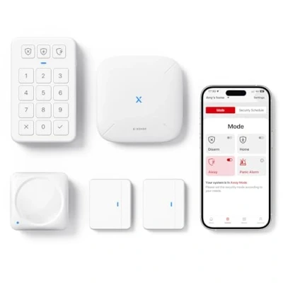 Image of X Sense Smart Home Security systems, Wireless alarm Works with Alexa, Supports Mobile App Alerts, Includes 1 Base Station, 2 Door Alarms, Motion Alarm, Keypad, AS05