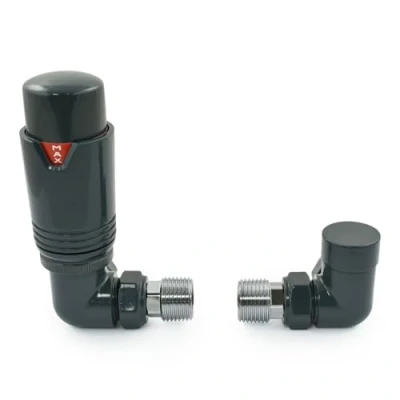 Image of Thermostatic Radiator Valve Corner TRV Anthracite Style (All Antracite)