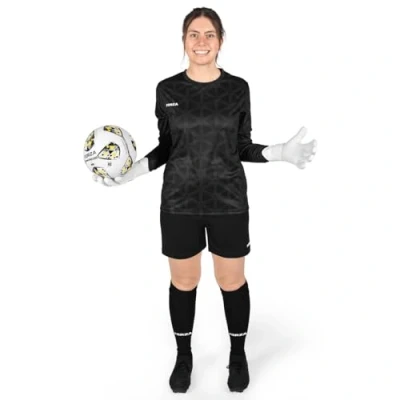 Image of FORZA Women’s Football Goalkeeper Kit Premium Long Sleeve Jersey Uniform Bundle Including Goalie Shirt, Shorts &amp; Sock Set [4 Colours] Sizes XS XL (UK, Alpha, L, Regular, Black)