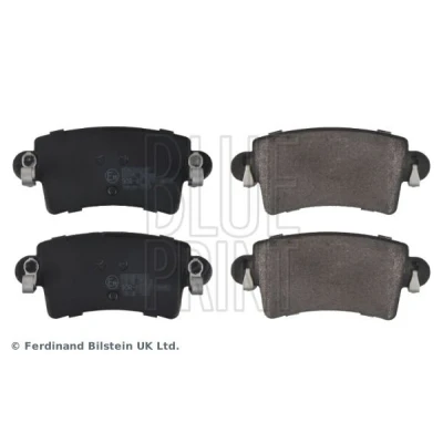 Image of 8671016747 Brake pad set BLUE PRINT ADG04247 Rear Axle with acoustic wear warning RENAULT: MASTER 2 Kasten, Pritsche/Fahrgestell