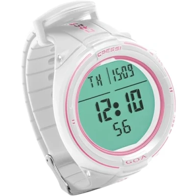 Image of Cressi Unisex Adult Goa Diving Watch/computer White/Pink, Uni