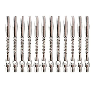 Image of BIPY 12/Pack Silver Dart Shafts 2BA Metal Accessories Stems Aluminum Pole Rod in with Standard Thread