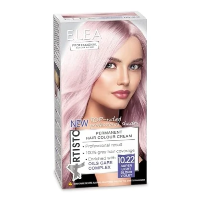 Image of Elea Professional Color &amp; Care Permanent Hair Colour No. 10.22 Super Light Blonde Purple 123 ml