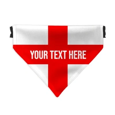 Image of England Flag St George Custom Personalised Dog Bandana 4 (S)