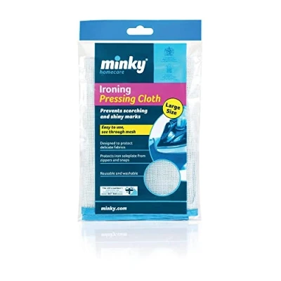 Image of Minky Iron Pressing Cloth, Fabric, White, 14 x 0.5 18 cm