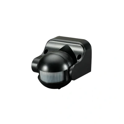 Image of Tiltable 180 Degree IP44 PIR Sensor Black Ovia
