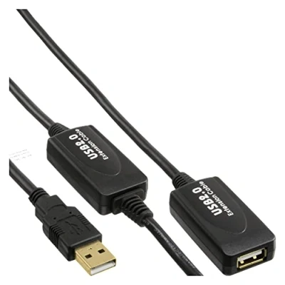 Image of USB 2.0 Active Extension Cable with Signal Amplifier Repeater Male A to Female 25m 1 x Aktiv Verlngerung