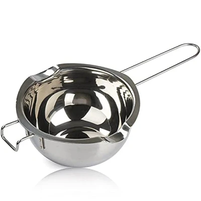 Image of Double Boiler Melting Pot with 480ML,Candle Making Kit,304 Stainless Steel for Chocolate Butter Candy Cheese Caramel,Soap and Wax