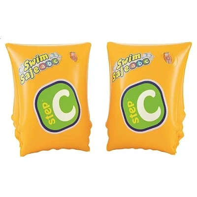Image of Bestway Kids Swim Safe Arm Bands (Step C) Learn to Inflatable Supports, Yellow, 3 6 Years