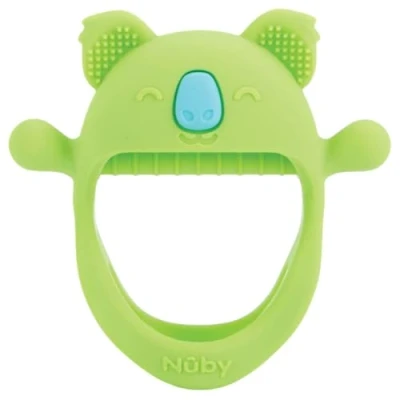 Image of Nuby Silicone Mini Wrist Teether Easy Grip BPA Free Suitable from 3 Months Plus