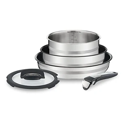 Image of Tefal L9569032, Ingenio, Jamie Oliver, Stainless Steel, Cookware Set, Pans