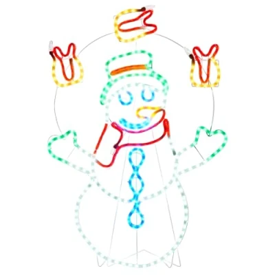 Image of WeRChristmas Pre Lit Snowman Rope Light Silhouette