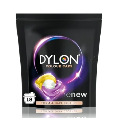 Image of Dylon Black &amp; Dark Caps (18 wash Loads), for all Clothes, Colour Washing Pods to Protect Colours, renewing in every with optimal results 10 washes