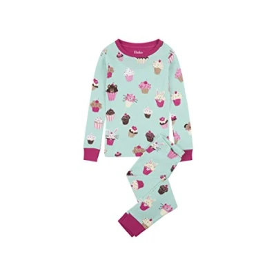 Image of Hatley Girl Organic Cotton Long Sleeve Pyjama Set, Cute Cupcakes, 8 Years