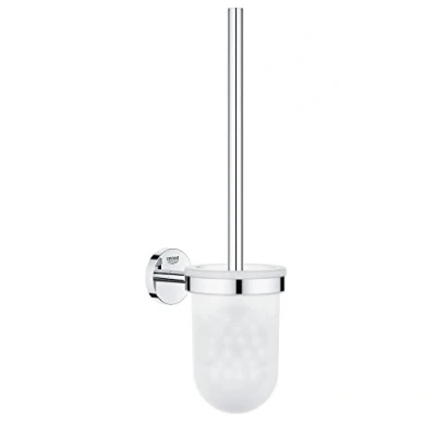 Image of GROHE Baucosmopolitan Toilet Brush Set, Chrome Finish, Concealed Fastening 40463001