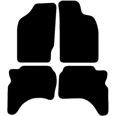 Image of Carsio Carpet Car Mats For Mitsubishi L200 Double Cab 1988 2006 Tailored Fit Floor Mat Set Complete Accessory Black Custom Fitted All Weather, Anti Slip Backing &amp; Trim