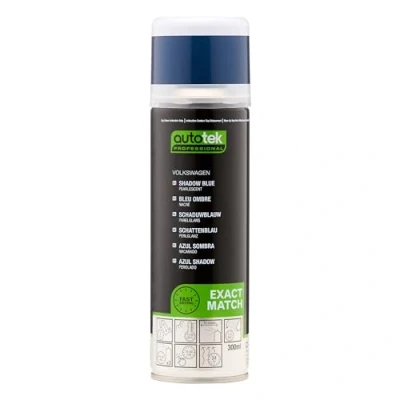 Image of Autotek Professional Exact Match Car Spray Paint, Volkswagen Shadow Blue Pearl Aerosol 300 ml