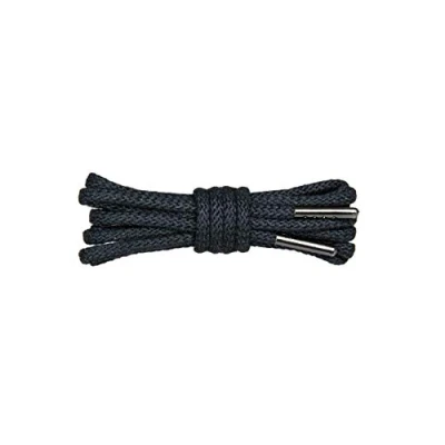 Image of WorkerWalker Round Shoe Boot Laces, Unbreakable Indestructible Fire Abrasion Cur Resistant and Flame Retardant, Made of Kevlar Para Aramid Fibre, XTR Laces PRO, 1 pair (91 Black / 150 cm 59 inch)
