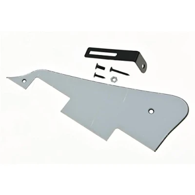 Image of KAISH White 3 Ply LP Guitar Pickguard with Black Bracket for Epiphone Les Paul