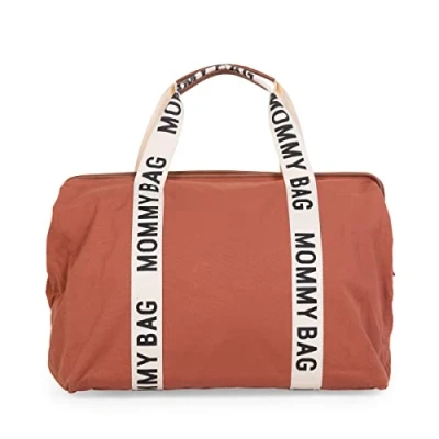 Image of CHILDHOME, Mommy Bag, Changing Maternity, Travel Large Capacity, Mat, Adjustable Shoulder Strap, Insulated Pocket, Suitcase Passage, Signature Collection, Terracotta